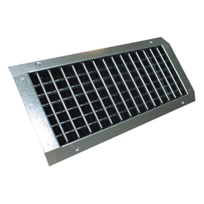 SPNVHG-0300075 - Kanaalrooster staal met dubbele instelbare schoepen - 300x75mm 