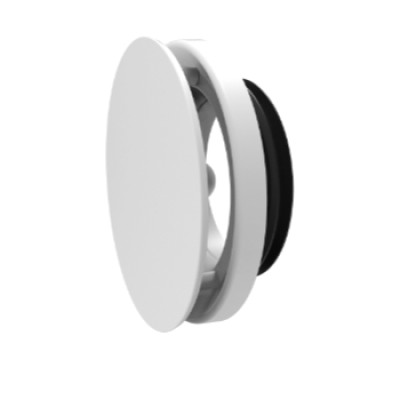 RV 125 - Ventilatieventiel toevoer/afvoer Ø116/Ø125 75m³/h - ronde frontplaat regelbaar - kunststof wit