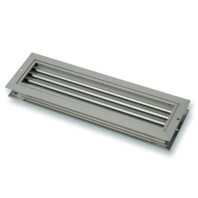 DRR-300100 - Deurrooster aluminium voor binnen- en buitendeur - 300x100mm