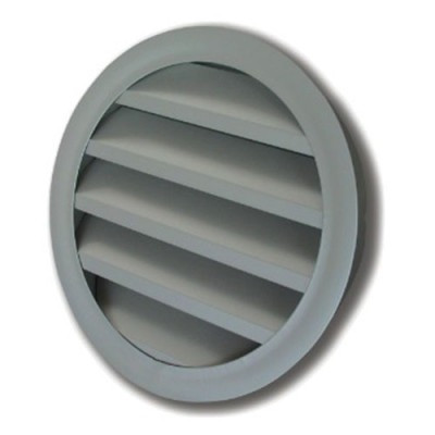 BLR-GDA400-RAL9006 - Rond buitenluchtrooster aluminium Ø 400 mm - met insectengaas